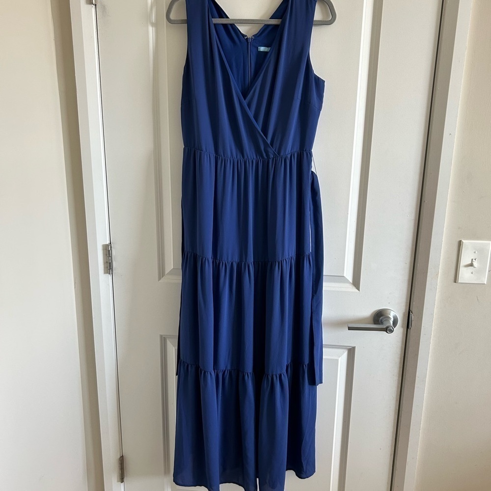 J McLaughlin Women Lavinia Blue Casual Dress 2 - Picture 3 of 14